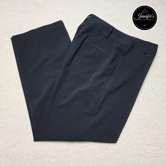 Rafaella Women's Black Flat Front Center Pant Leg Seam Dress Pants Size 10 - Picture 1 of 7